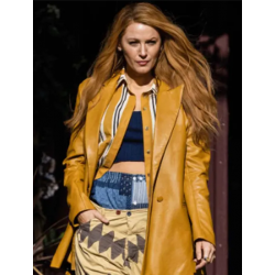 Blake Lively It Ends With Us Mustard Coat